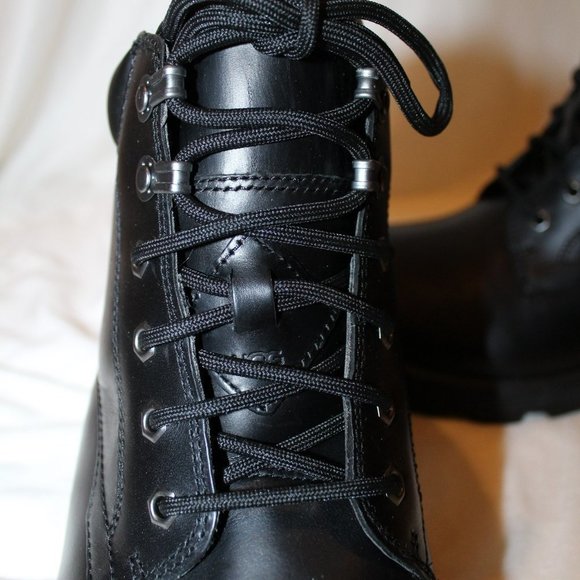 NIB UGG MEN\'S STENTON WINTER LEATHER WATER‎ RESISTANT BOOTS BLACK main image 6